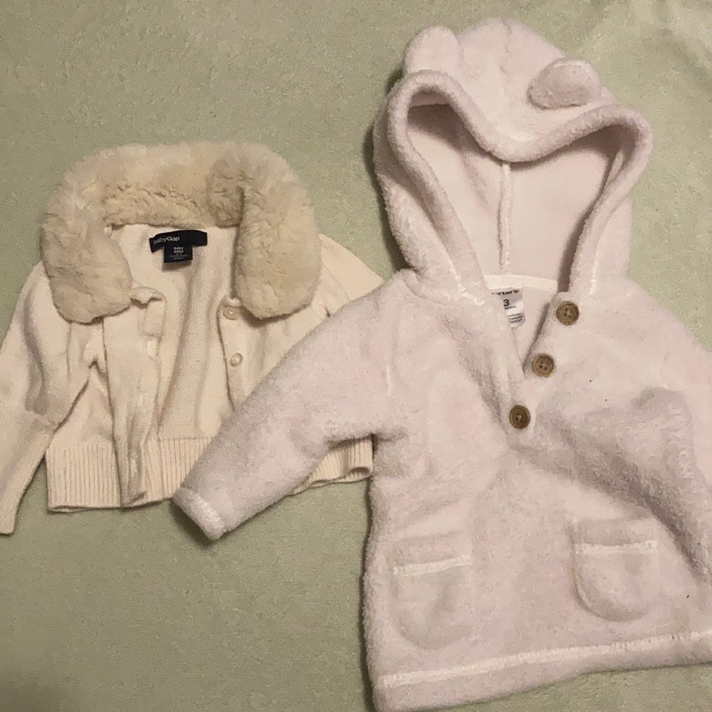 Bear sweater and cardigan infant 0-3m